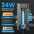 LONGER RAY5 CNC Laser Cutting & Engraving Power Tool - 20000mW Power, 130W Rating, 3.5" Touch Screen DIY Equipment for Metal, Glass, Wood - Laser Class II, Power Tools