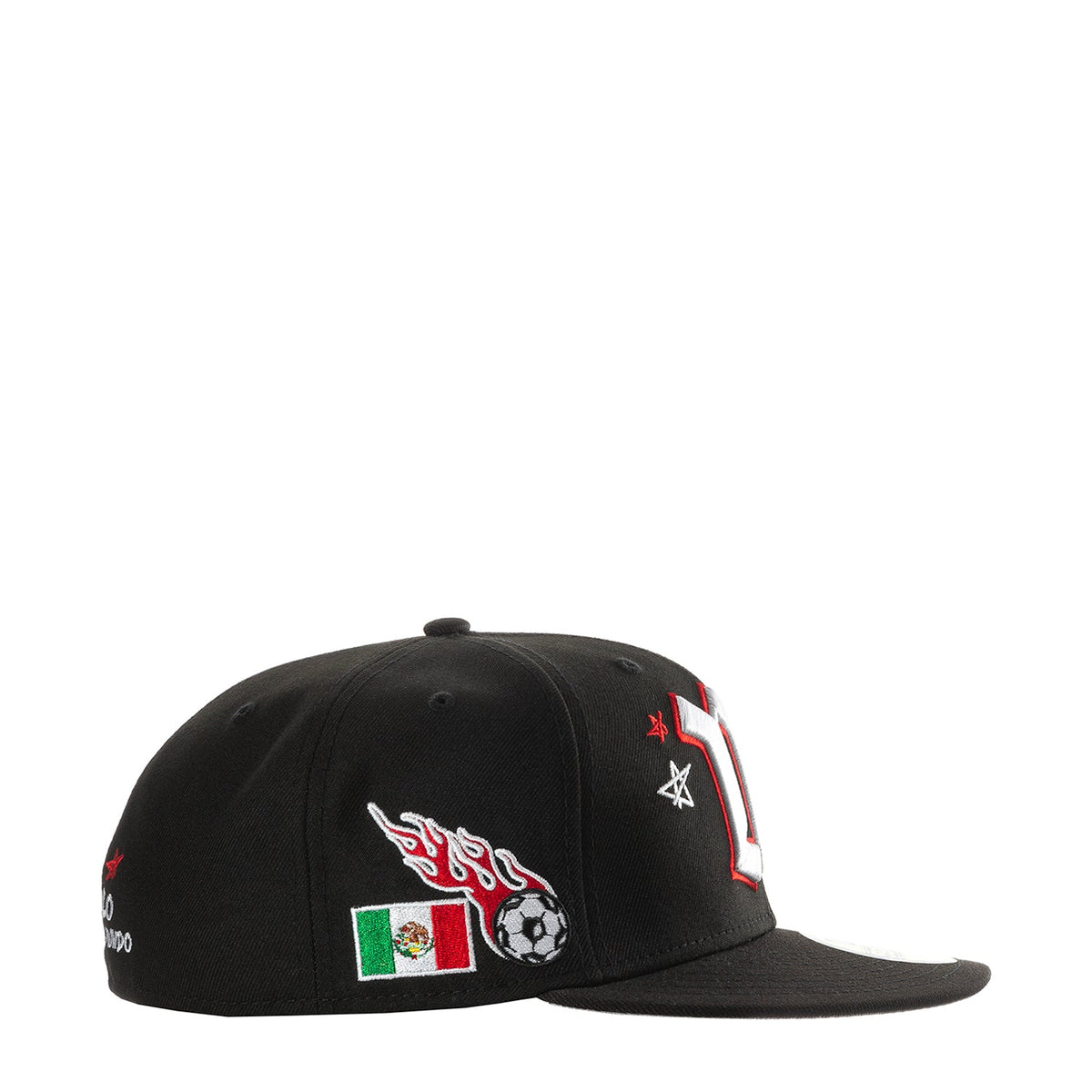 NEW ERA Premium Mexico "M" Flaming Soccer Ball Side Patch 5950
