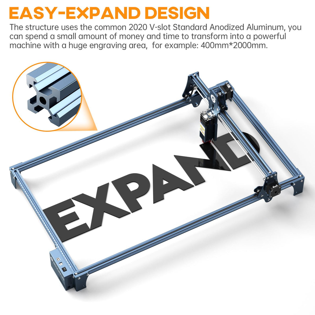 S9 5.5W Laser Engraver, 0.06mm High-Precision Laser Engraving Equipment, Supports 15mm Wood/10mm Acrylic Cutting, Suitable for Laser Engraving on Wood, Metal, Acrylic, and Leather