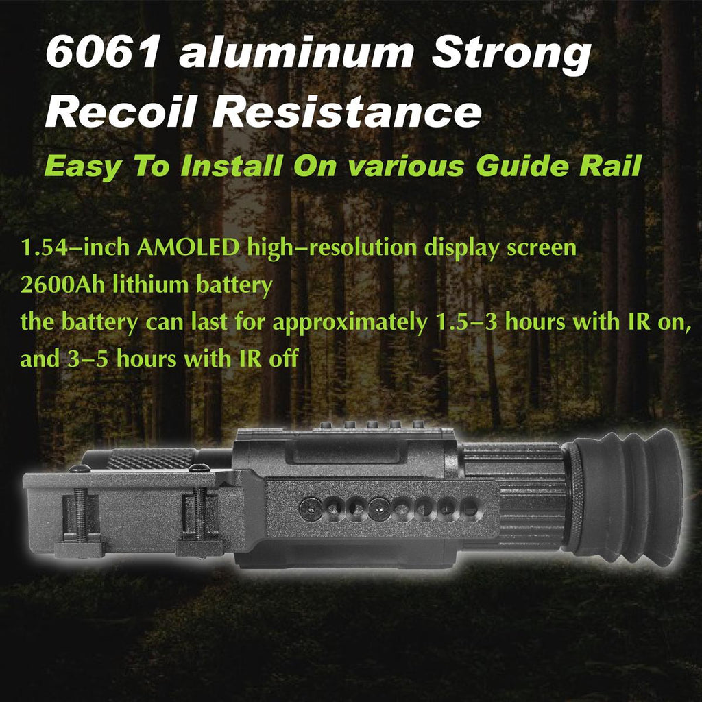 Digital Night Vision Monocular Telescope - Sturdy Durable Aluminium Shockproof Camping Accessories with 850nm IR, 3X Magnification for Hunting, Wildlife Observation, Sohochic