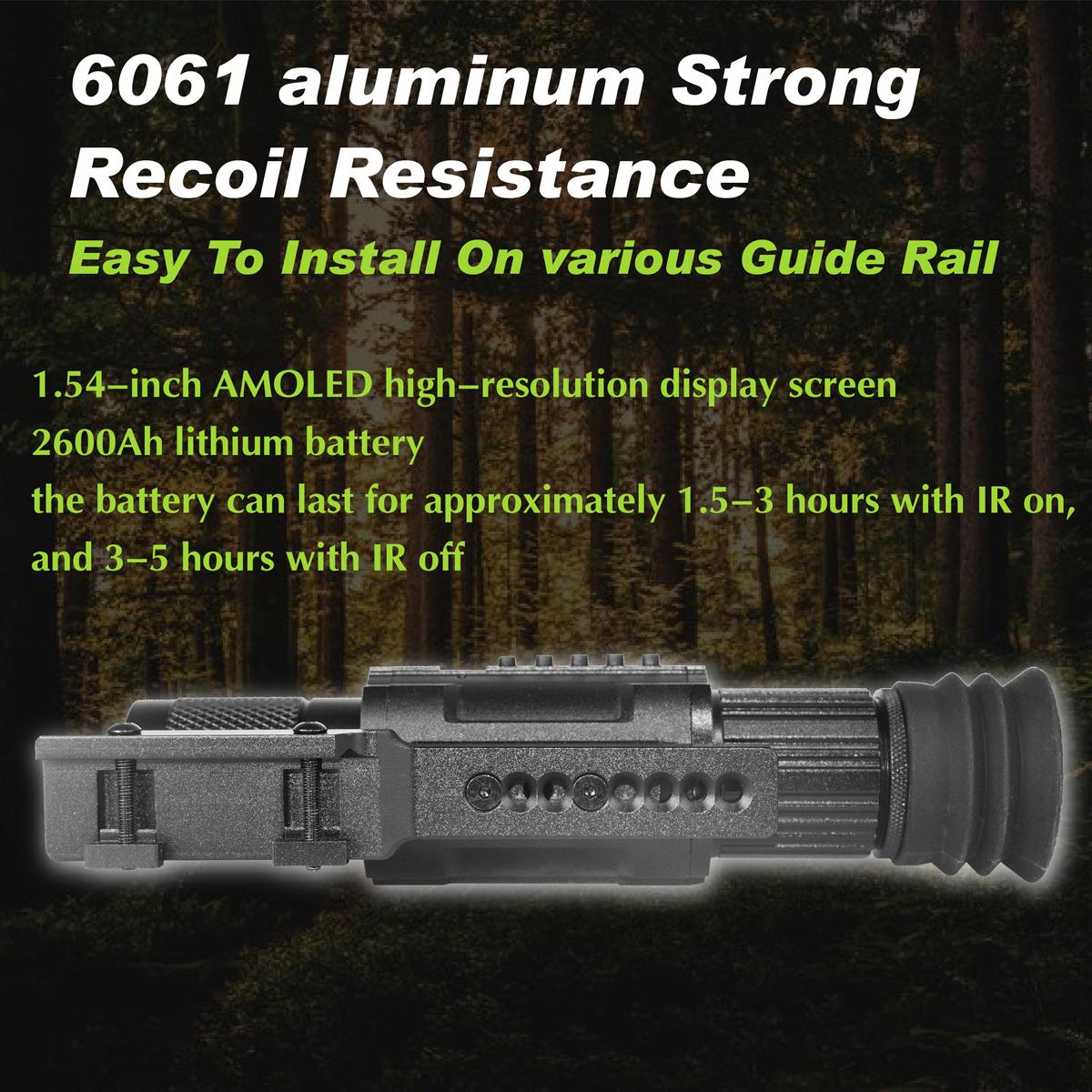 Digital Night Vision Monocular Telescope - Sturdy Durable Aluminium Shockproof Camping Accessories with 850nm IR, 3X Magnification for Hunting, Wildlife Observation, Sohochic