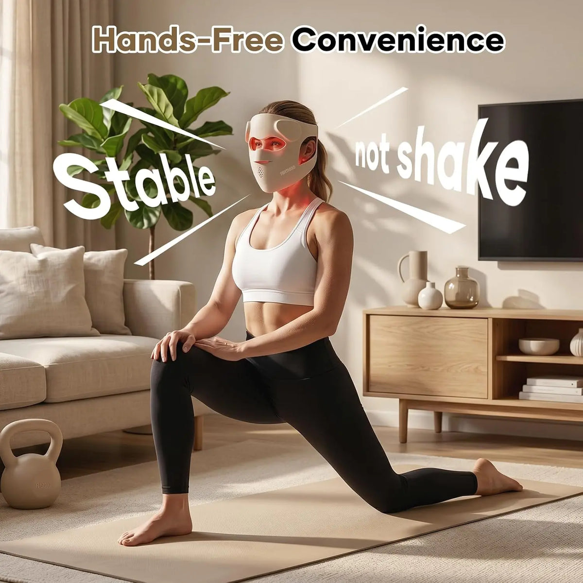 3D LED Face Mask Light Therapy, Cordless Red Light Therapy Mask for Face with Remote, 9 Modes, 630nm Red 850nm Near Infrared Blue Green Light, USB-C Rechargeable Skincare Device