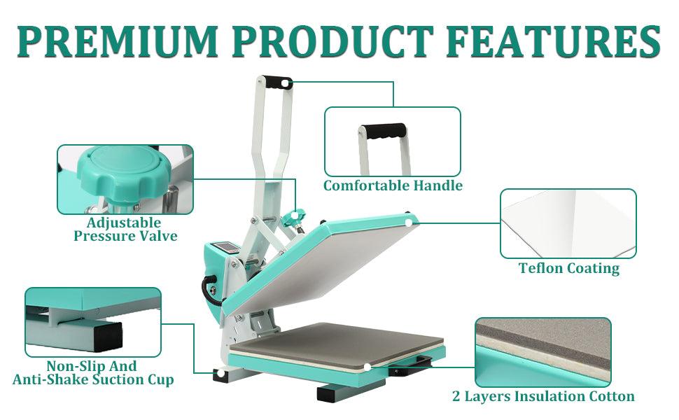 【GARVEE】Heat Press Machines in Multiple Sizes (16x24, 16x20, 15x15 Inch) with Digital Sublimation Technology, Fast Heating, Large Panels for T-Shirts, Mugs, Hats, Plates, Caps, Canvas Bags, Pillows, and Placemats