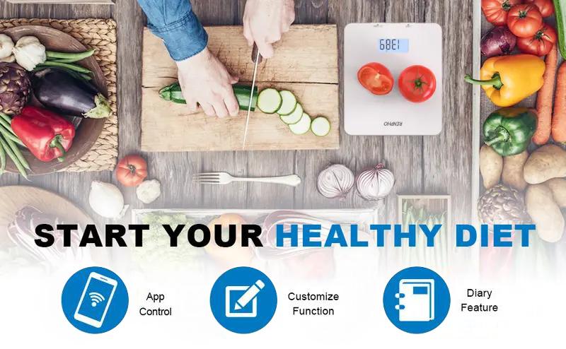 RENPHO Digital Food Scale, Smart Nutritional Kitchen Measuring Scale with App for Macro Keto Calorie Tracking, Home Gift (g, oz)