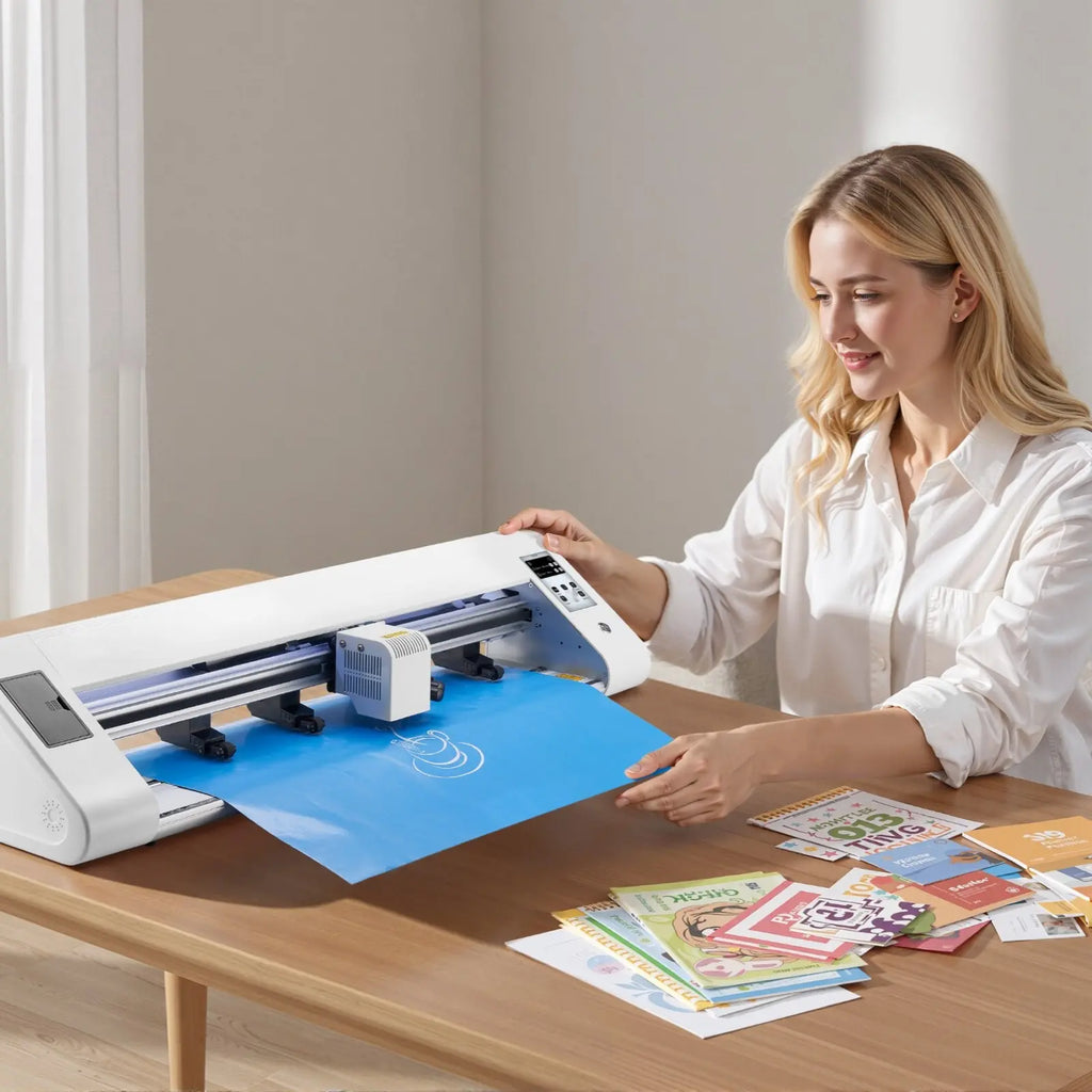 Cutting Machine Vinyl Cutter With Automatic Edge Detection, 2-Blade Type Plotter For Precise Sign Making, USB PC Connectivity, Wide Cutting Area, Smooth Feeding, Suitable For Vinyl Sheets And Decals