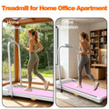 Fahuac 2-in-1 Folding Treadmill - Multifunctional Under Desk Walking Pad, Home Fitness Equipment with 2.5HP Motor, Light-Up Display, Remote Control, Collapsible, Large Track, 265Lbs Capacity, Shock Absorption, 43.50x19.50x3.50in Compact Space-Savi...