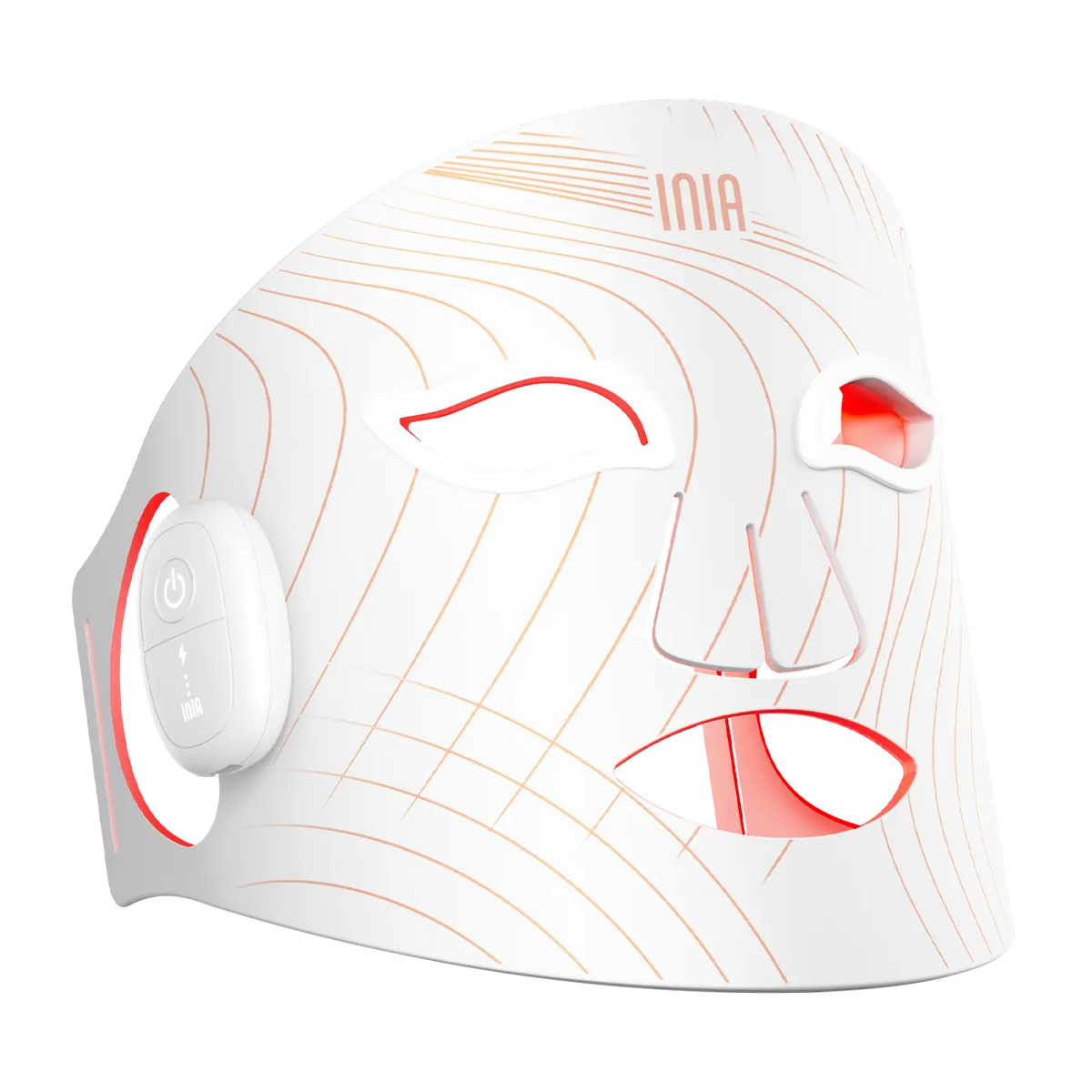 【LIVE EXCLUSIVE】INIA GLOW Wireless LED Face Mask, 2-Year Warranty, Portable and Rechargeable for LED Facial Mask Skincare at Home and Travel, The Ultimate Gift Choice for this Season，Summer Travel Accessories,sohochic