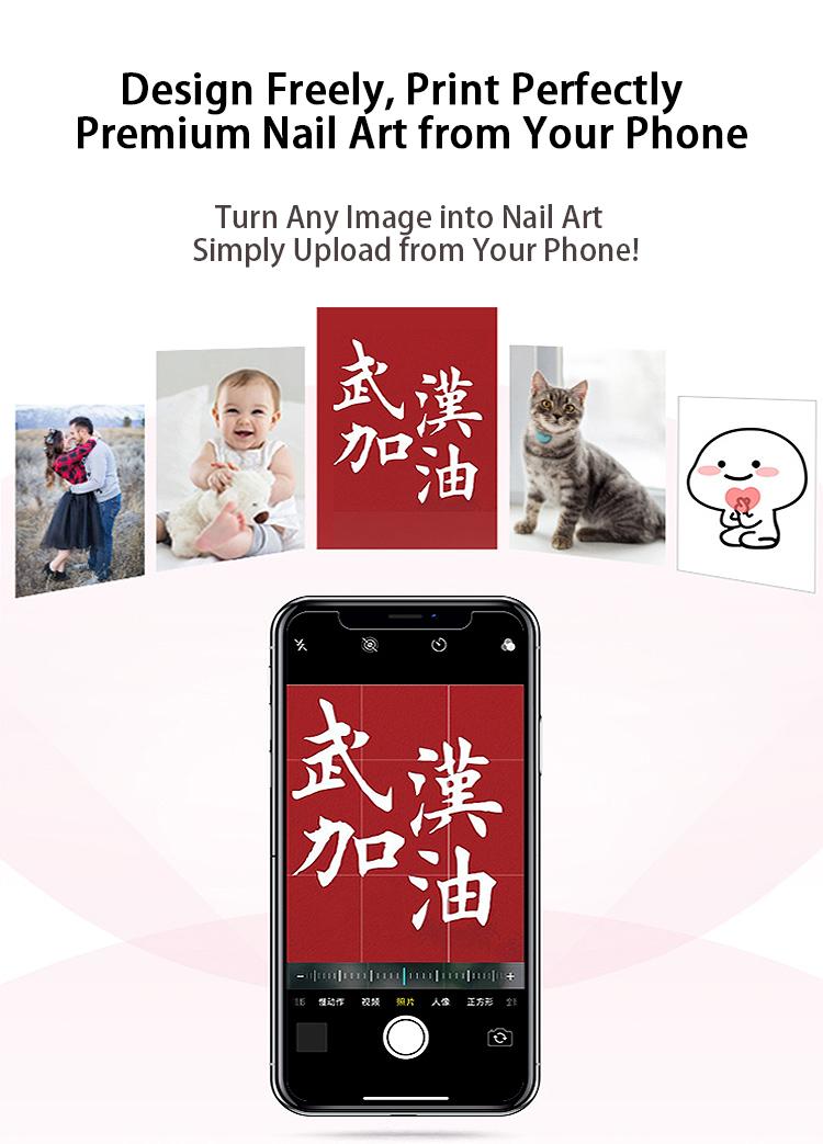 O2Nails 3D Robot Nail Printer - Smart Digital Art Tool for Kids & Salons, 2400 dpi, Long-Lasting Gel & Acrylic, Lightweight Portable Nail Care Device