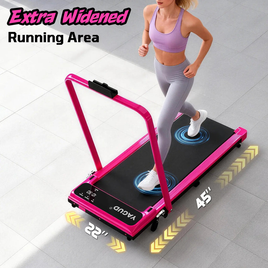 【Live Exclusive】YAGUD Handrail Walking Treadmill – Quiet Home Running Machine with Dual Shock Absorption, 265lbs Weight Capacity Wide Belt & Compact Design for Easy Mobility SpringStatements
