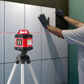 【toolupgrade】VEVOR 360-Degree Rotating Scan Self-Leveling Red Horizontal Laser Level Kit, 984ft Range, 0.12in/100ft Precision, IP54 Waterproof, Tripod Set, Receiver, Remote Control, Grade Rod, 1.2V Cells, Scale, Toolcase for Construction Leveling ...