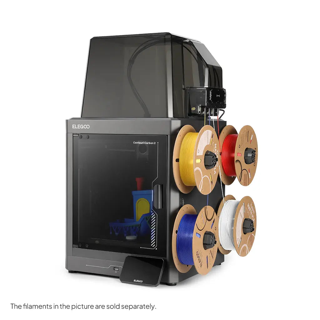 ELEGOO Centauri Carbon 2 Combo 3D FDM Printer - 3D Printer with Fully Auto Leveling, 500mm/s Fast Printing, CoreXY Structure, 256x256mm Large Build Area, Multicolor Capability, Beginner-Friendly for Family Use, 4 Colors-Centauri Carbon 2 Combo, Mu...