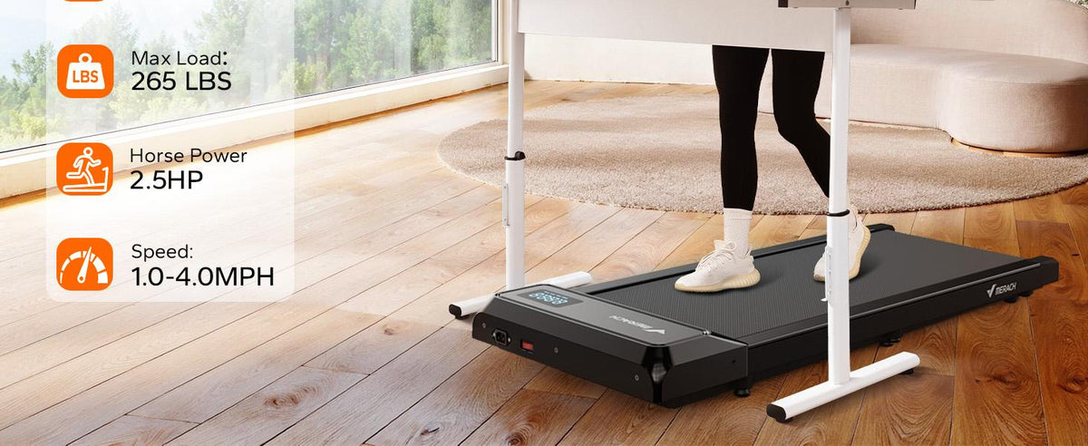 Merach Under Desk Treadmill, 2-in-1 Walking Pad for Walking and Jogging 2.5HP Low-Noise Treadmill with Remote Control Lanyard 265lbs Weight Capacity Home Exercise Equipment Home Gym Equipment BackToSchool