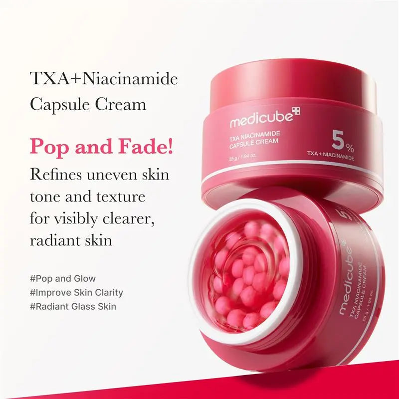 [LIVE Exclusive] [medicube] Booster Pro Black Bear Edition w/ SkincareㅣDeep Vita C Capsule Cream, Collagen Jelly Cream, Kbeauty Viral Glass Glow Device for Glowy Glass Skin Medicube