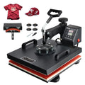 【Fallpicks】2 in 1 Heat Press Machine with Hat Press Attachment, 360° Swing-Away Design, 1100W Flat + Curved Large Platen, Digital Precise Control, Fast Even Heating, Anti-Burn, Auto Shut-Off, Auto Alarm for T-Shirts/Crafts, Black