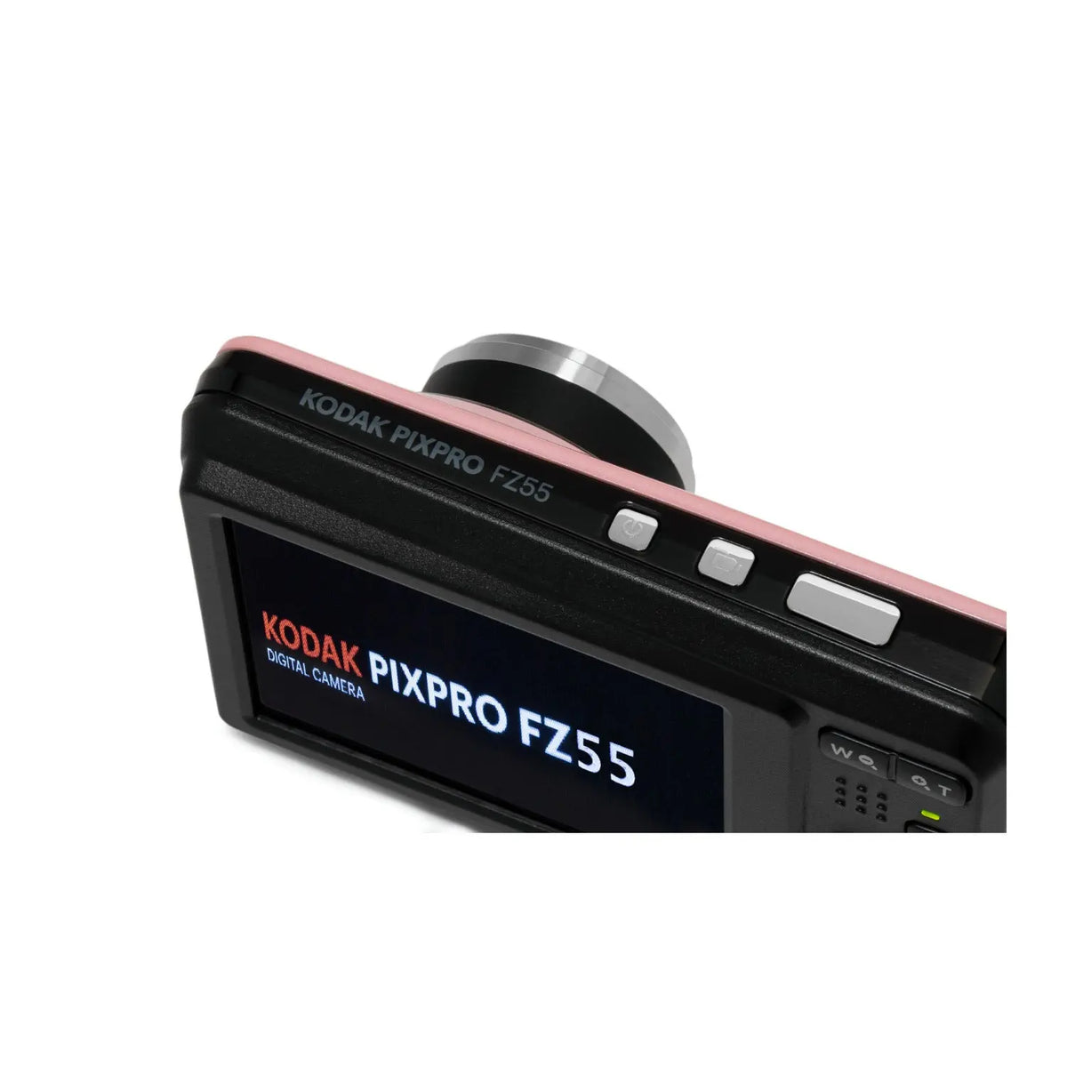 Kodak PixPro Friendly Zoom FZ55 Rechargeable Compact Digital Camera - 16MP CMOS Sensor, 5x Optical Zoom, Interchangeable Lens, 28mm Wide-Angle, 1080p Full HD, 2.7-inch LCD, Face Detect, Smile Detection, Blush Pink, for Events