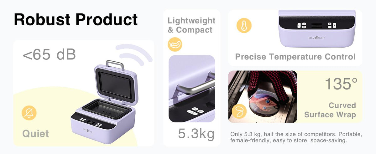 【DealsForYouDays】HTVRONT H17 Vacuum Heat Press Machine for Custom Smartphone Casing, 3D Flawless Transfer Accessory with Purple Single Mold-iPhone, Blue Dual Template-Android & iPhone, Sublimation Film, Phone-Specific Templates
