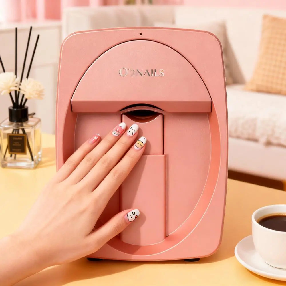 O2Nails 3D Robot Nail Printer - Smart Digital Art Tool for Kids & Salons, 2400 dpi, Long-Lasting Gel & Acrylic, Lightweight Portable Nail Care Device
