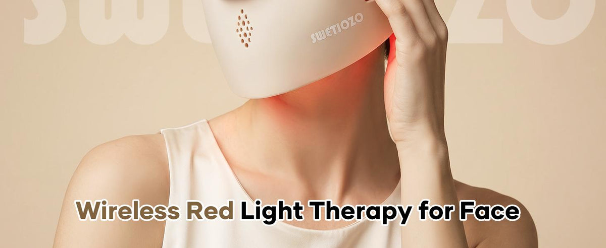3D LED Face Mask Light Therapy, Cordless Red Light Therapy Mask for Face with Remote, 9 Modes, 630nm Red 850nm Near Infrared Blue Green Light, USB-C Rechargeable Skincare Device