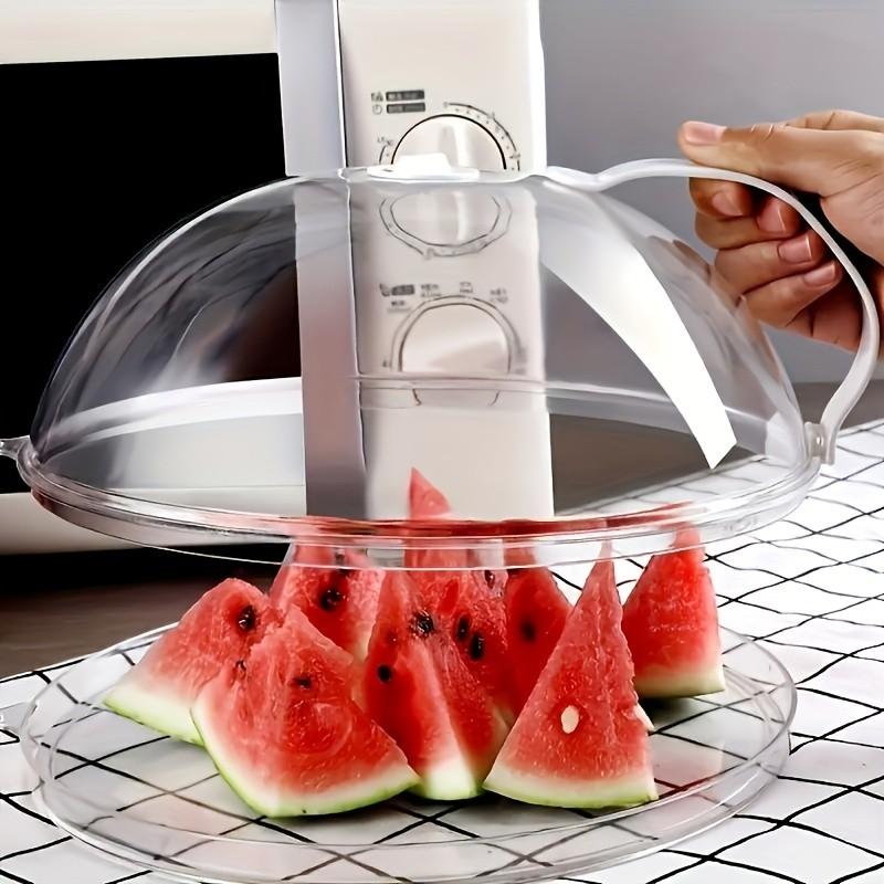 Microwave Splatter Guard, Transparent Food Cover, Reusable Oil-Proof Heat-Resistant Lid, No Battery Needed, Practical Kitchen Cooking Accessory and Gadget, Clear, Cooking Gadgets