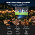 AuKing Smart Portable Projector - 1100 ANSI Lumens, Auto Focus in Secs, Auto Keystone, Dolby Audio, WiFi 6, Bluetooth 5.0, 50% Zoom, Netflix/YouTube Streaming, 2-Year Warranty + 1V1 Support, Gaming Projector, for Bedroom & Backyard Outdoor Use,soh...