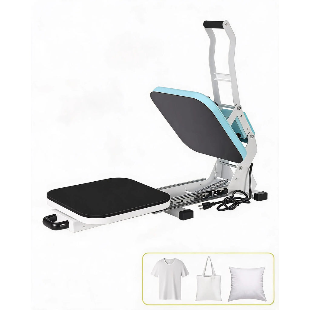 Hosslly 15x15in Heat Press Machine - Professional Slide-Out Sublimation & Vinyl Transfer Tool - Industrial Digital Printmaker for T-Shirts, Tote Bags, Polyester Items, Mouse Pads - DIY Sewing & Crafts Supplies