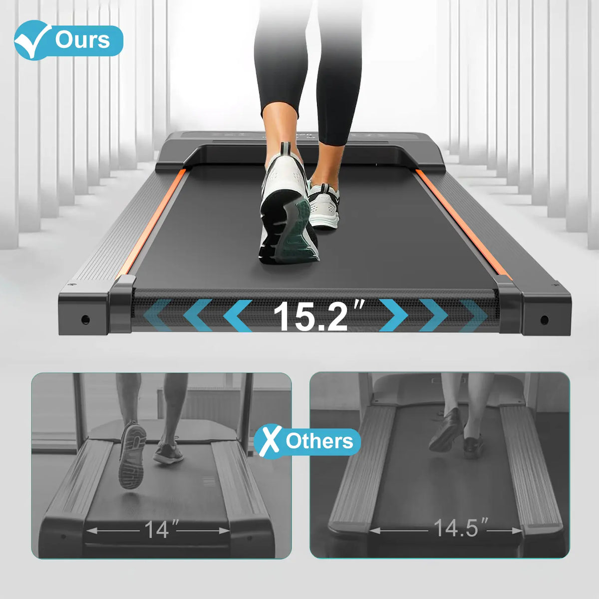 2 in 1 Walking pad Treadmill with Handlebars, Protect Carpet ,6.2 MPH, Portable, Foldable, Under Desk Design, Remote Control, Great treadmills for home and mini treadmill Spaces caminadora #TikTokShopBlackFriday High-Speed Hydraulic Folding horizon