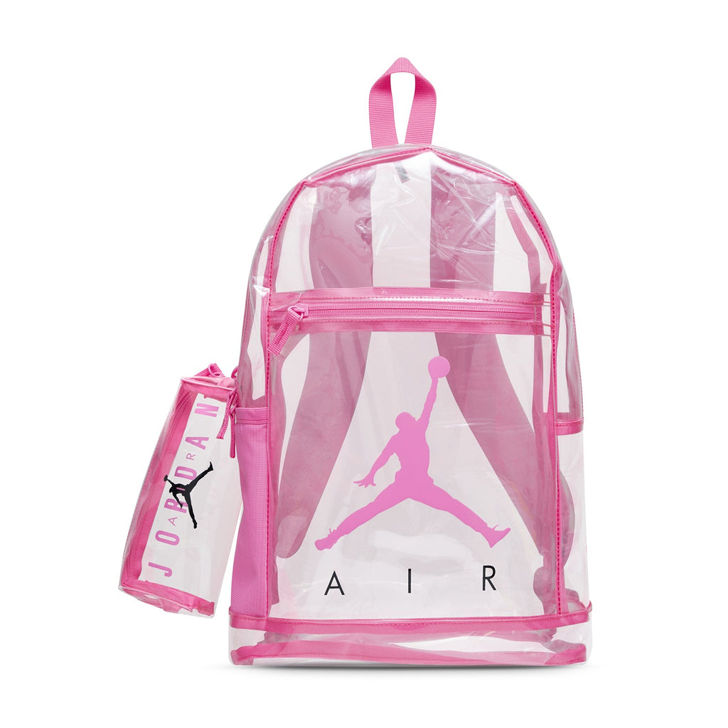 JORDAN Authentic 2PC Clear Air School Backpack W/ Pencil Case Set