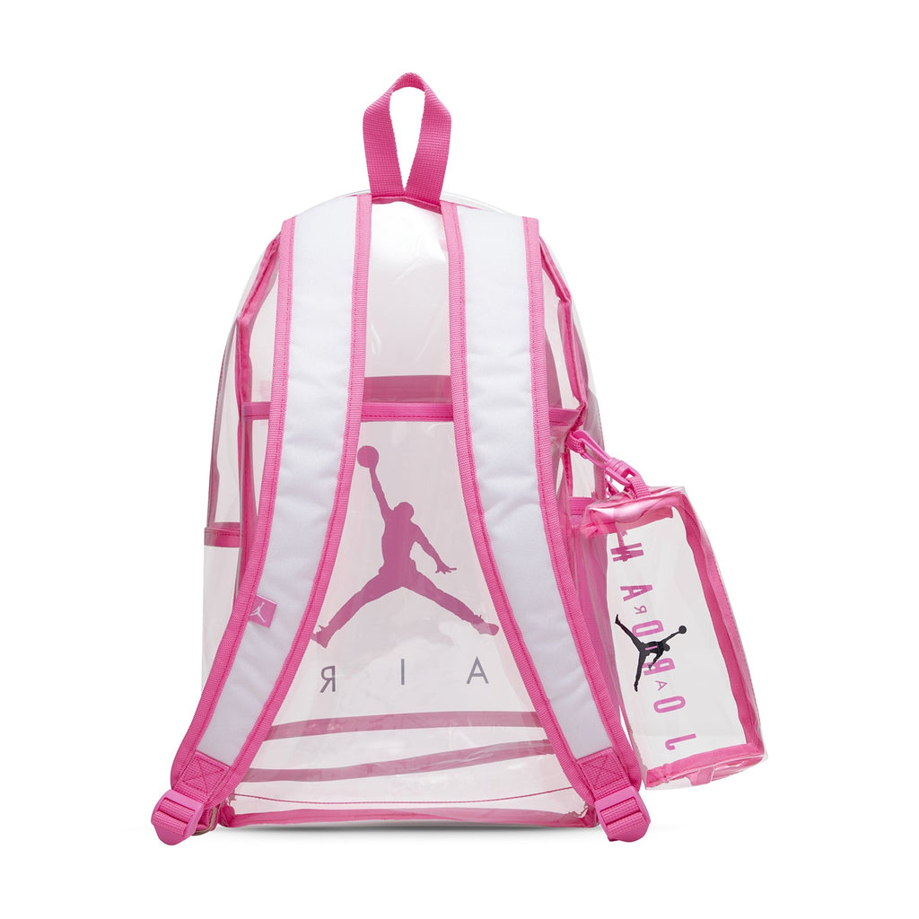 JORDAN Authentic 2PC Clear Air School Backpack W/ Pencil Case Set
