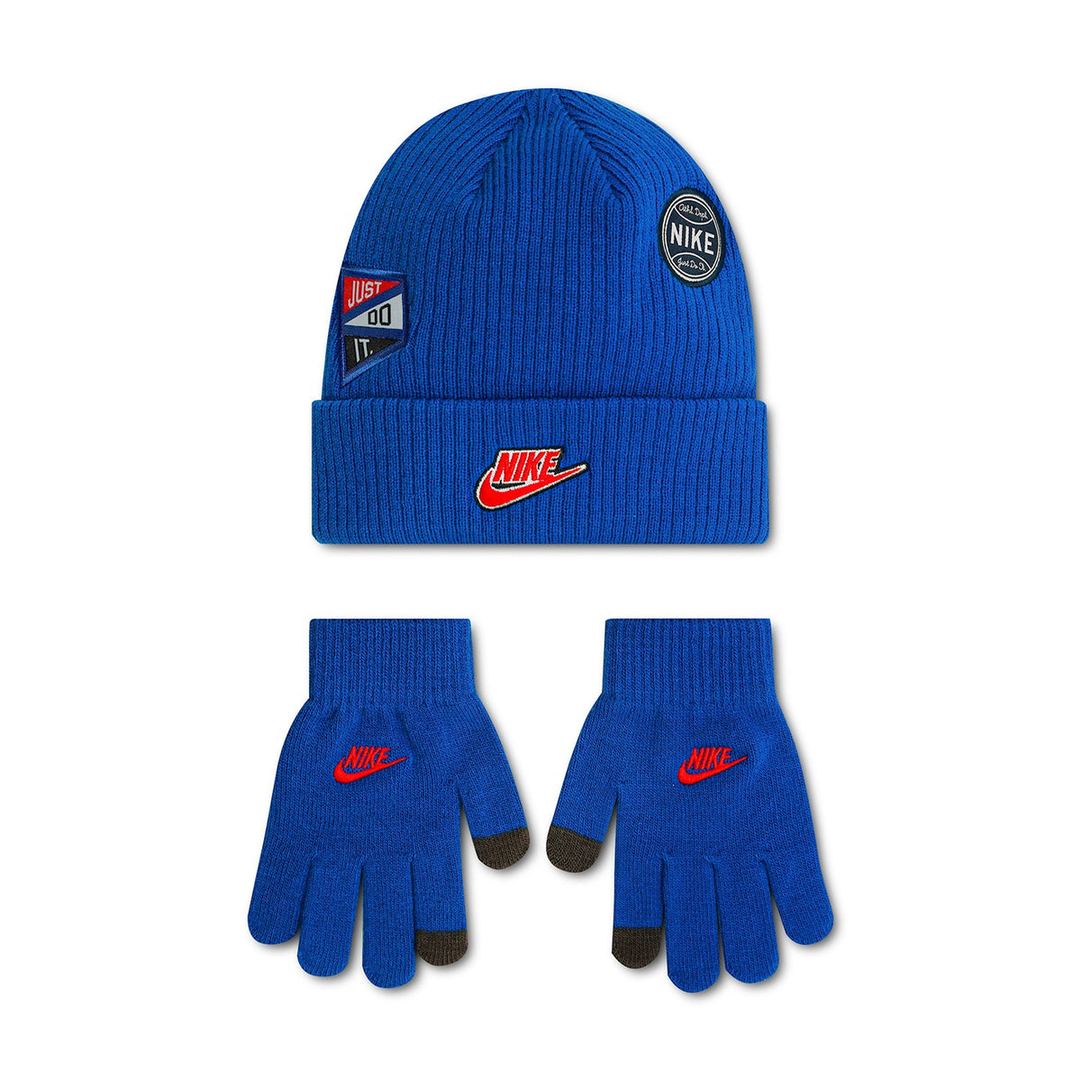 NIKE Classic Youth Multisport Peak Beanie & Glove Set