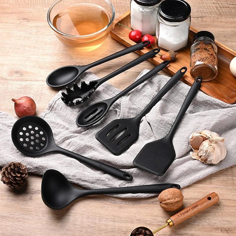 11-Piece Silicone Kitchen Utensil Set, Heat-Resistant Non-Stick Kitchen Utensils, Cooking Utensils, Tools and Gadgets, Long Handle, Camping Gear