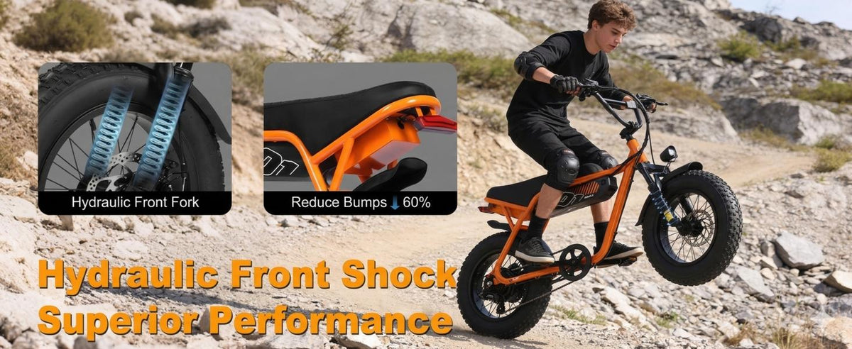 ESKUTE V101 Moped Style Fat Tire Electric Bike for Adults Youth, 1500W All-Terrain E-Bike, 28MPH, 48V 13Ah Removable Battery, Up to 60-Mi Range (PAS 1), 330lbs Capacity, NFC Unlock, Back to School Haul Birthday Graduation Cool Outdoor Stuff