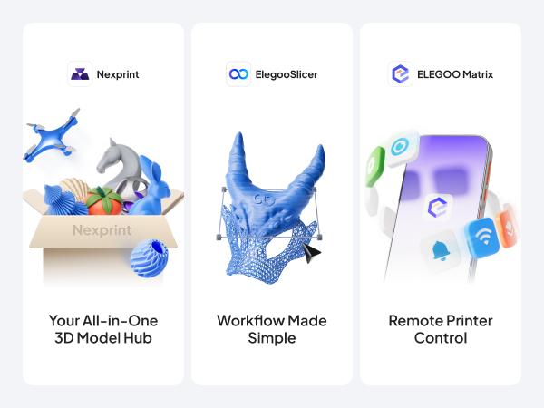 ELEGOO Centauri Carbon 2 Combo 3D FDM Printer - 3D Printer with Fully Auto Leveling, 500mm/s Fast Printing, CoreXY Structure, 256x256mm Large Build Area, Multicolor Capability, Beginner-Friendly for Family Use, 4 Colors-Centauri Carbon 2 Combo, Mu...