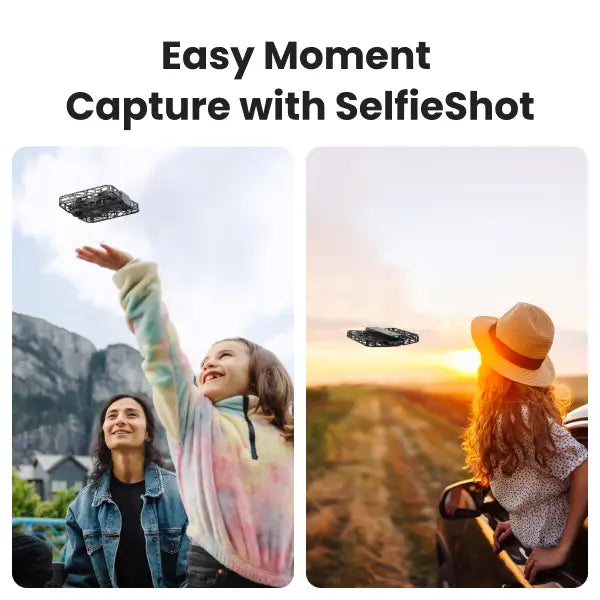 HOVERAir X1 Pocket-Sized Self-Flying Camera Drone for Content Creators & Unboxing, 125g Lightweight Foldable Quadcopter with 5 Pre-Programmed Flights, Orbit Mode, Mechanical Recording, Portable Handbag, Folding Cable, Battery, Manual, Accessories,...
