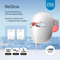 Ulike ReGlow LED Face Lifting Device - 4-in-1 Adult Selfcare Facial Beauty Tool with Multi-Color (Red, Blue, Yellow) & Infrared Light, 360° Mirror Reflection, 2-Year Warranty for Firming, Rejuvenation, Glowup, Red Light Therapy Support