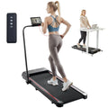【toolupgrade】VEVOR 2-in-1 Under Desk Treadmill, 15.6"x42"/396x1065 mm Anti-Slip Surface Belt, 2.5HP Motor, 0.6-7.6 mph Walking/Run Speed, Shock Absorb, Collapseable Portable Pad, Handle Bar, Remote Control, LED Display, 265 Lbs Capacity for Home O...