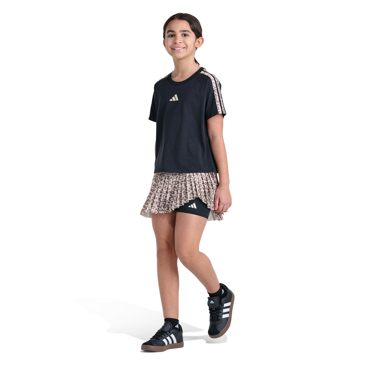 ADIDAS AOP 3-Stripe Raglan Tee - Youth