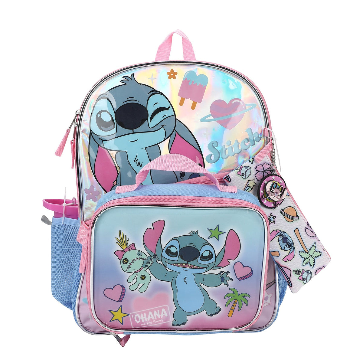 CHARACTER 5 PC Stich Backpack Lunch Set
