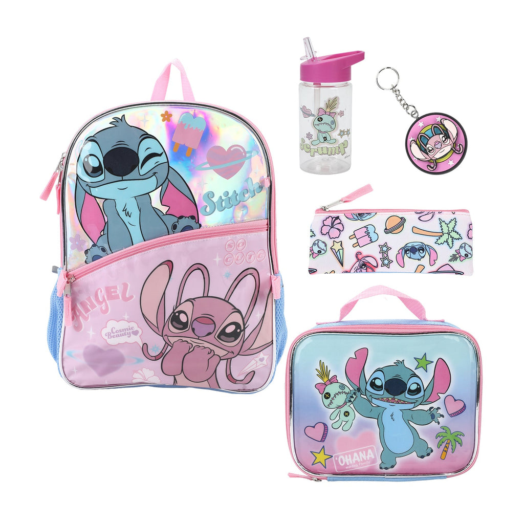CHARACTER 5 PC Stich Backpack Lunch Set
