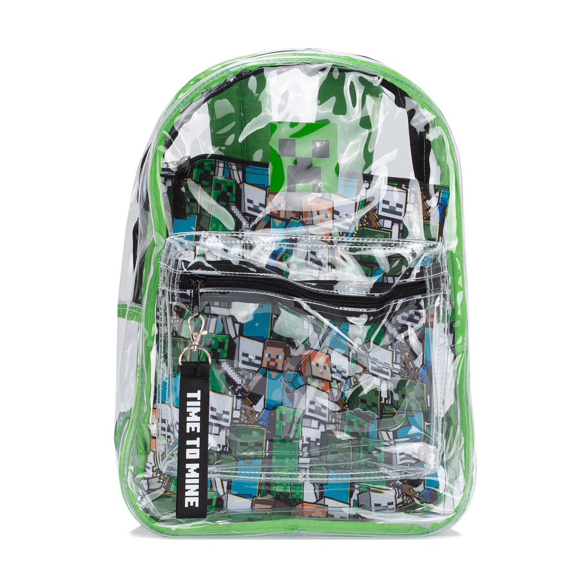 CHARACTER Classic 2 PC Clear Minecraft Backpack Pouch Set