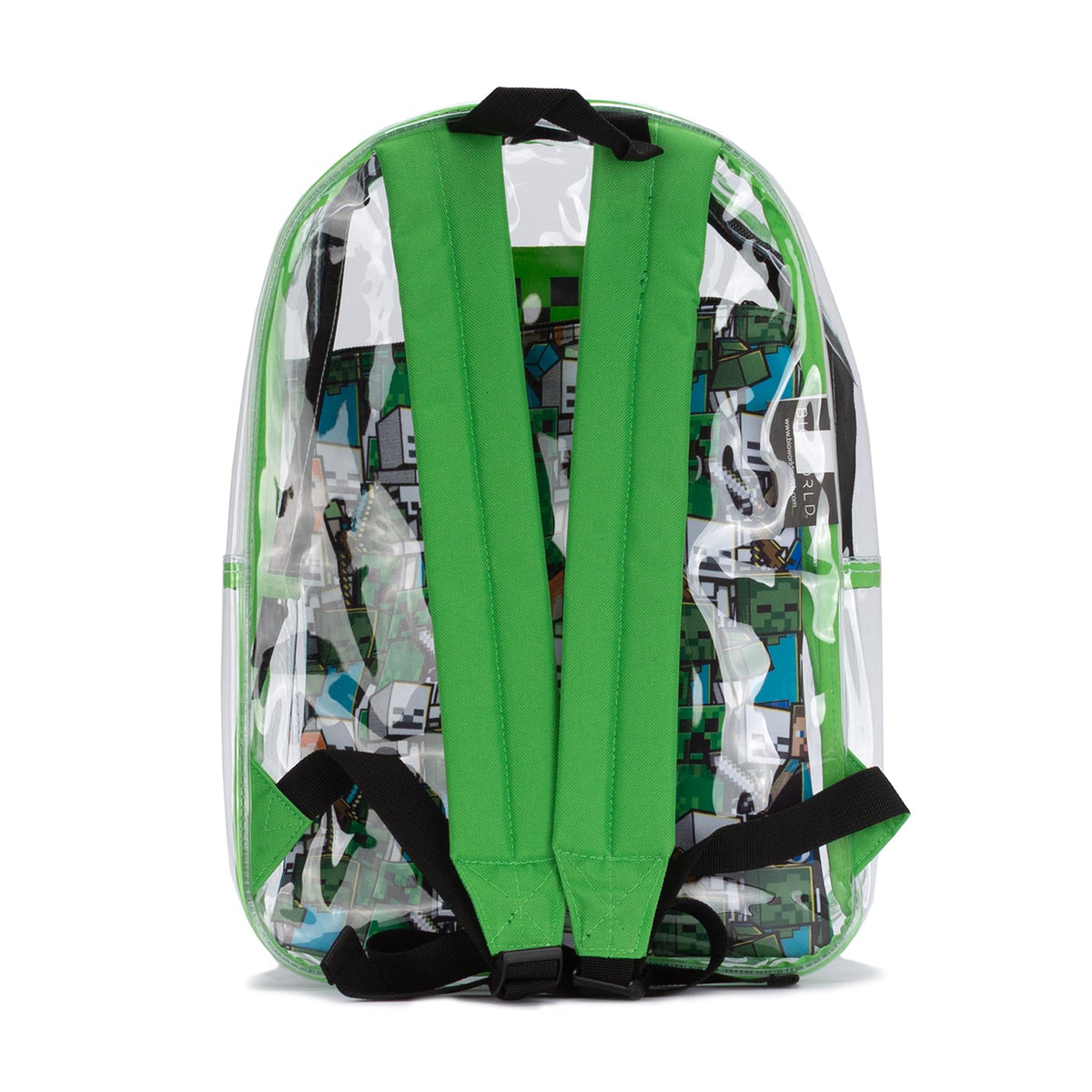 CHARACTER Classic 2 PC Clear Minecraft Backpack Pouch Set
