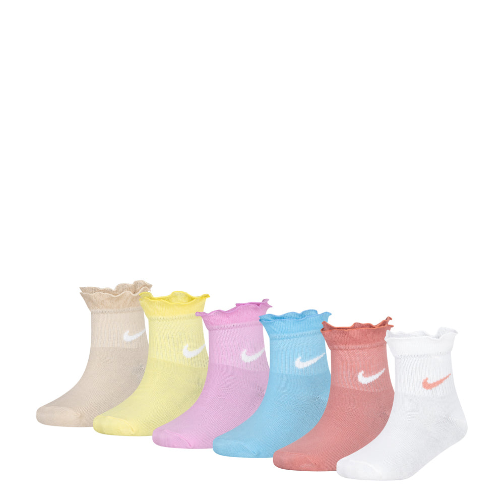 NIKE Classic 6 Pack X-Small Ruffle Ankle Sock
