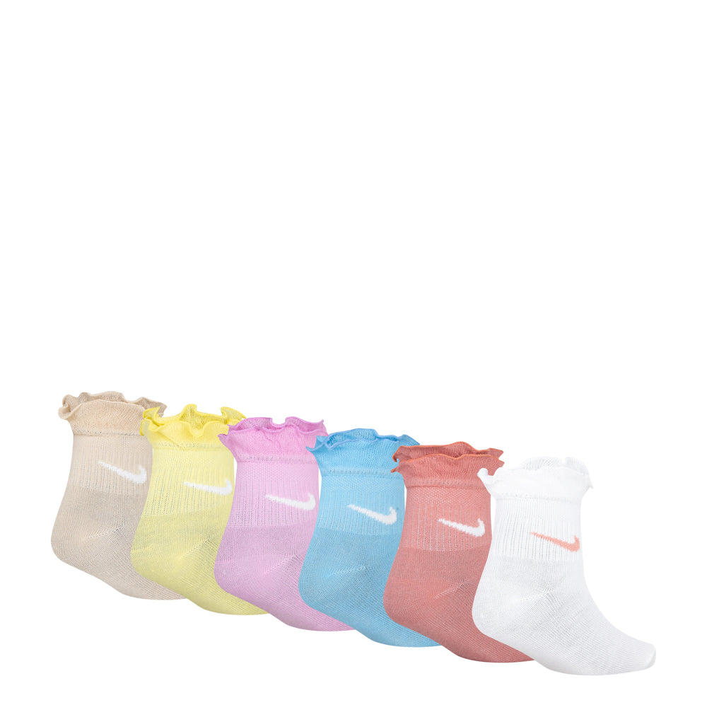 NIKE Classic 6 Pack X-Small Ruffle Ankle Sock