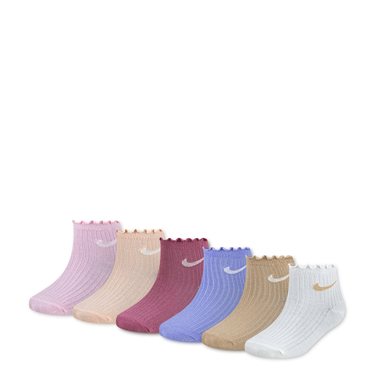NIKE 6 Pack XXS Lettuce Welt Ankle Sock