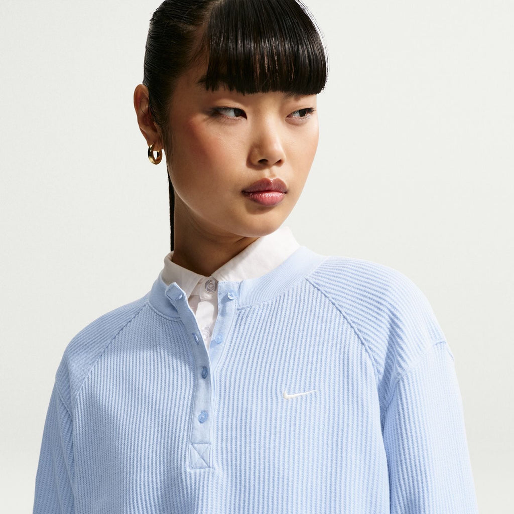 NIKE Chill Knit Waffle LS Top - Womens