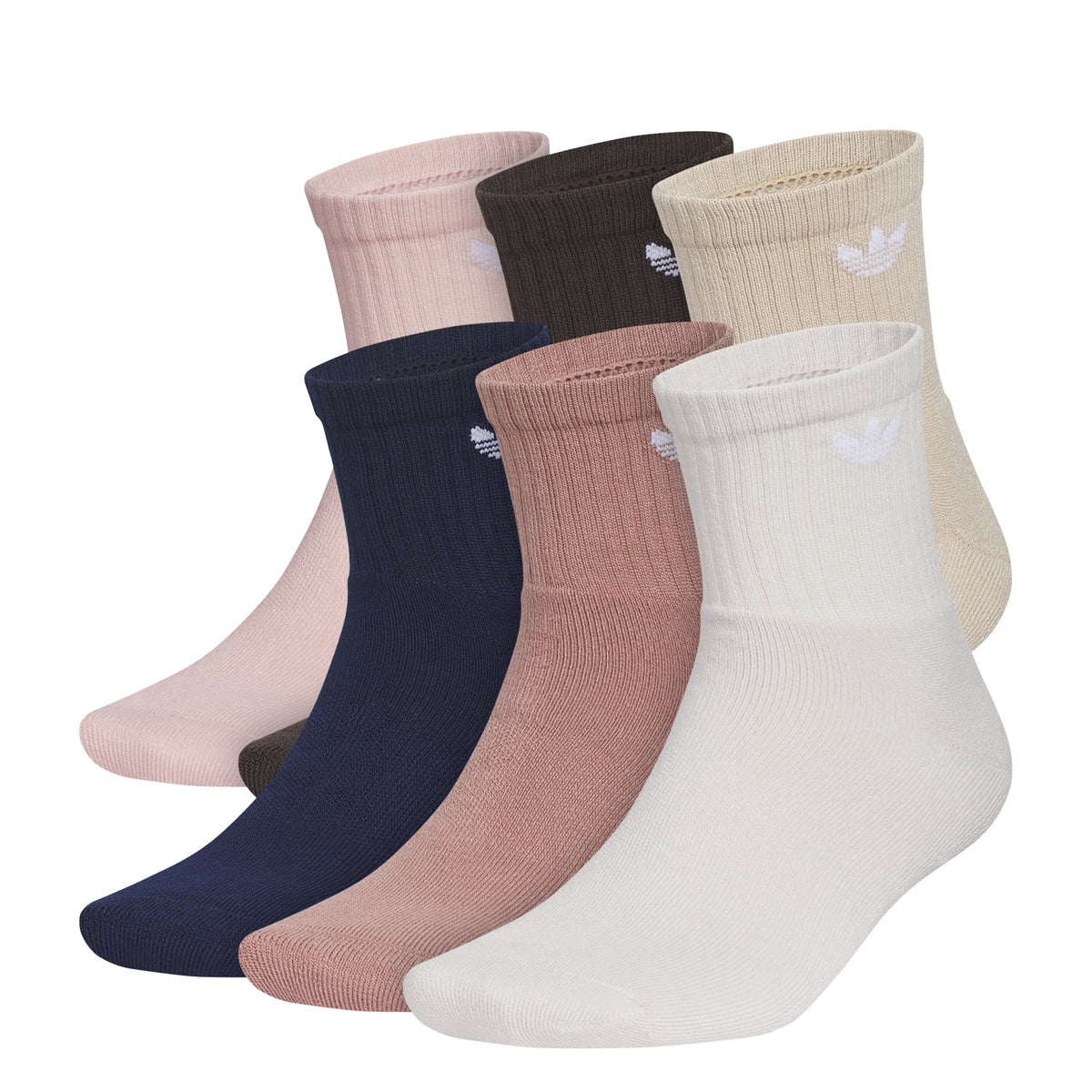 ADIDAS 6 Pack Medium Originals Trefoil 2.0 Quarter
