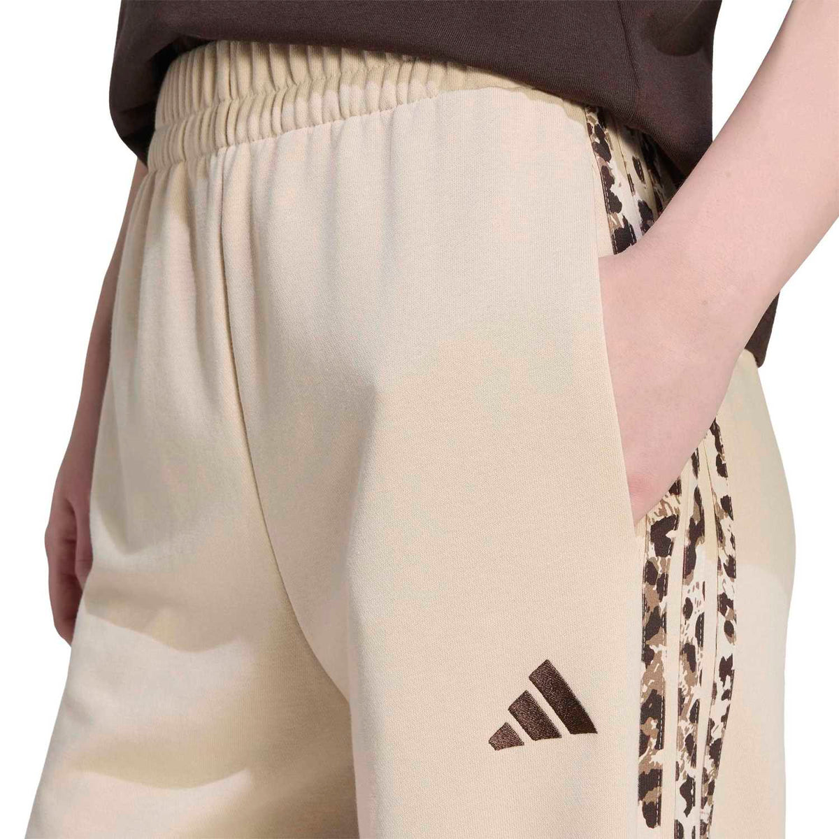 ADIDAS Essentials Animal Print 3-Stripes Pants - Womens