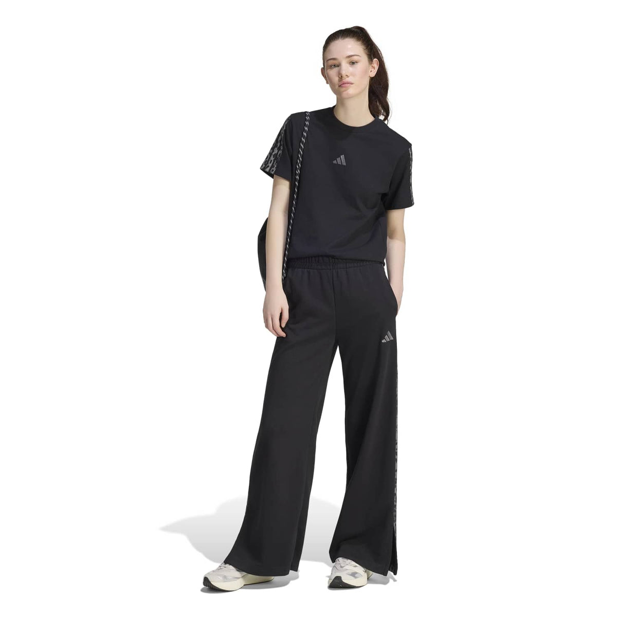 ADIDAS Essentials Animal Print 3-Stripes Pants - Womens