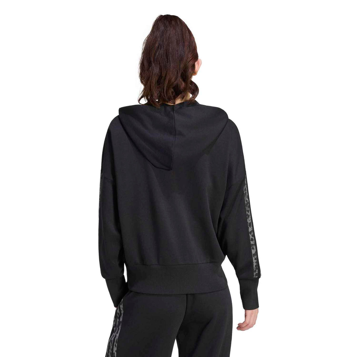 ADIDAS Essentials Animal Print 3- Stripes Hoody - Womens