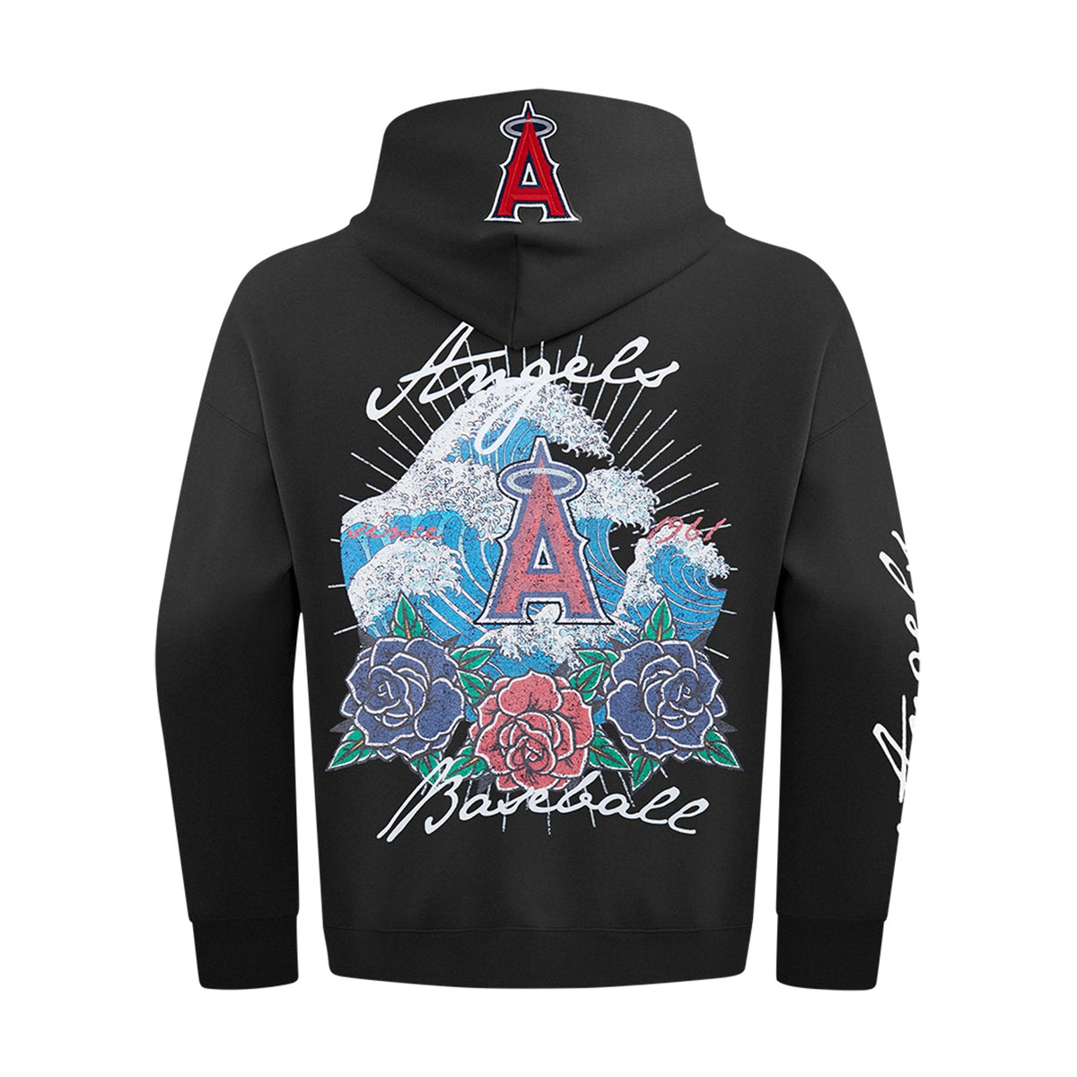 PRO STANDARD Los Angeles Angels Wave & Roses Hoodie - Mens