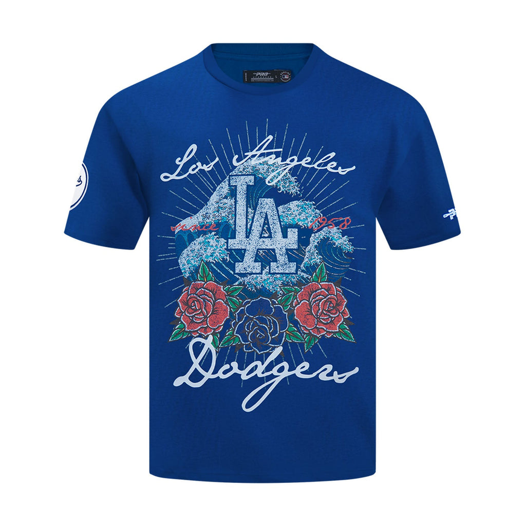 PRO STANDARD Los Angeles Dodgers Wave & Roses Tee - Mens